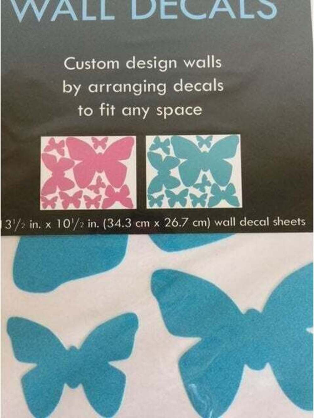 Flocked Fur Butterfly Wall Decals Gender Reveal Baby Shower College Dorm DIY - Picture 4 of 6